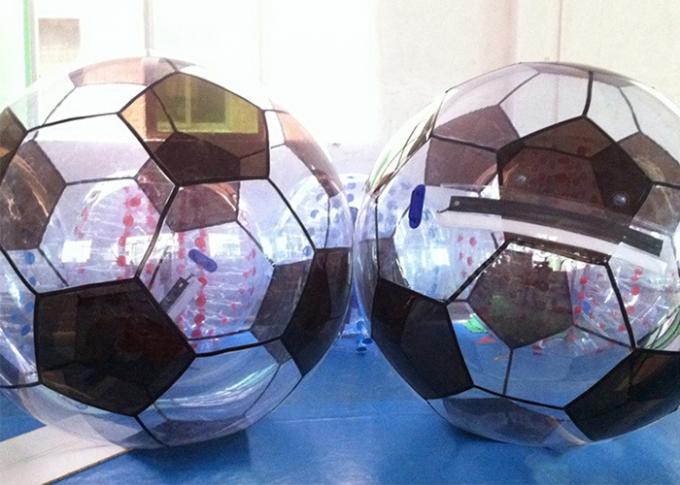 Fußball-Form-buntes aufblasbares Wasser-gehender Ball für Mieten