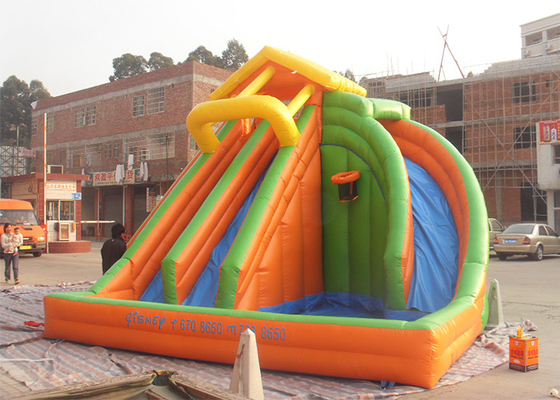 China Swimmingpool-Wasserrutsche-kommerzielle aufblasbare Wasserrutsche für Hinterhof fournisseur