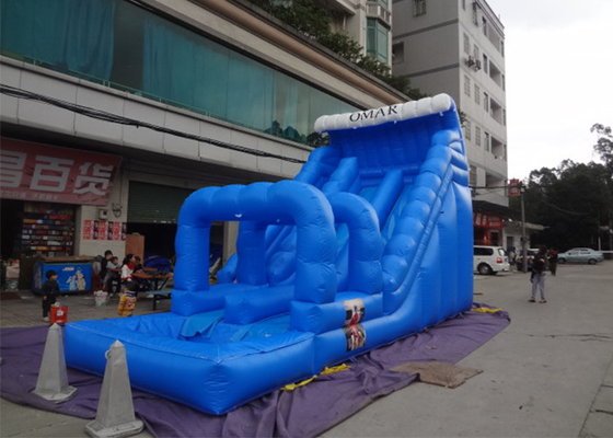 China Sommersaison-blaue kommerzielle aufblasbare Dias mit Pool und Dia des Beleg-N fournisseur