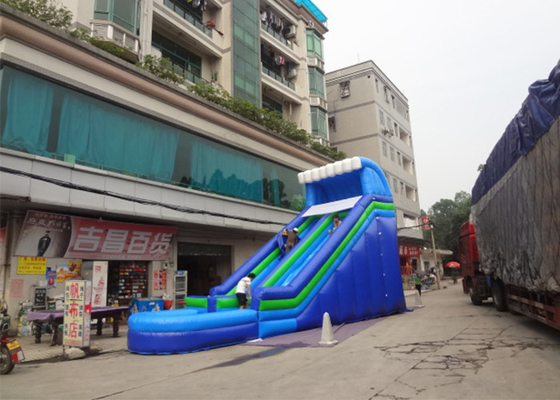 China Blau 0.55mm PVC-Planen-Hinterhof-/aufblasbare AusgangsWasserrutsche für erwachsenes N scherzen fournisseur