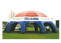 Weißes/blaues aufblasbares Campingzelt Ereignis-Zelt PVC-Material 10mL X 10mW x 6mH aufblasbares