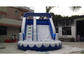 Kleine blaue kommerzielle aufblasbare Wasserrutsche, iInflatable Wasserrutsche PVCs mit Pool fournisseur