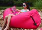 Falten-Rosa-im Freien aufblasbarer Luftsack-Stuhl für Strand-Mieten 260 * 70CM fournisseur