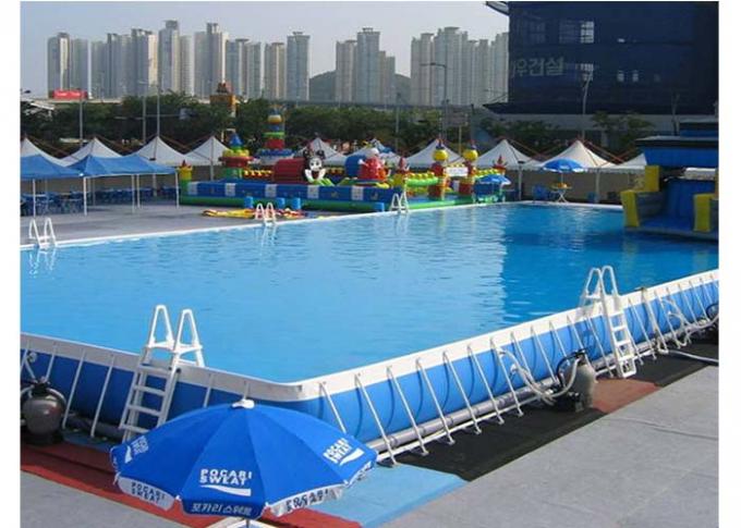 0.9MM PVC-Planen-großer Drache/Haifisch-aufblasbarer Wasser-Park mit großem blauem Swimmingpool