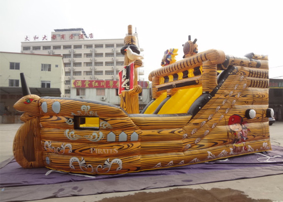 China Dauerhafte PVC-Planen-riesiges Piraten-Schiffs-kommerzielles aufblasbares Dia für Miete fournisseur