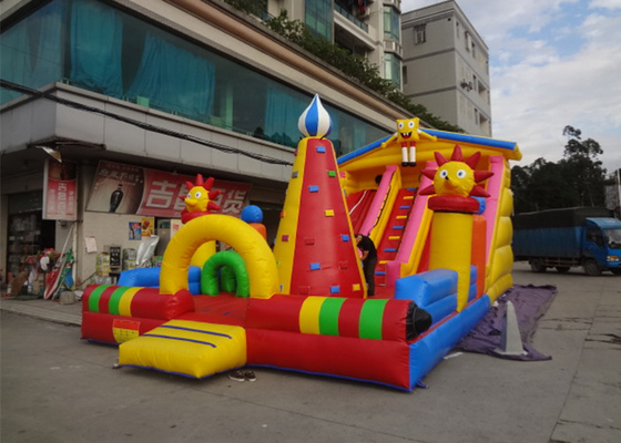 China Planen-erwachsene Größe Spongebob PVC-610g/m2 kommerzielle aufblasbare Dias mit aufblasbarem Kletterwand fournisseur