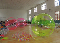 PVC 2.0m grüner/transparenter aufblasbarer Wasser-Ball für Swimmingpool