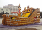 China Dauerhafte PVC-Planen-riesiges Piraten-Schiffs-kommerzielles aufblasbares Dia für Miete exportateur