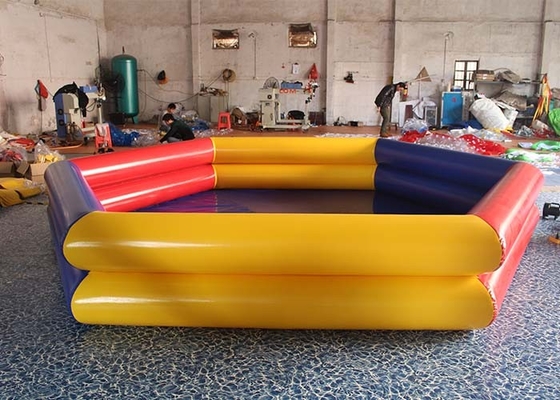 China Gelbes/rotes tragbares rechteckiges großes aufblasbares Wasser-Pool PVCs für im Freien/Innen usine