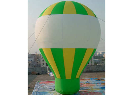China 0.45mm Oxford Gewebe Grüner/Gelb aufblasbare vorbildliche Ballon-Form für Förderung usine