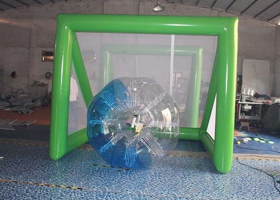 China Grünen Sie Bogen-Fußball-Ziel-/Soccar-Tor-Spiele Sportspiele 0.55mm PVC-Plane aufblasbare distributeur